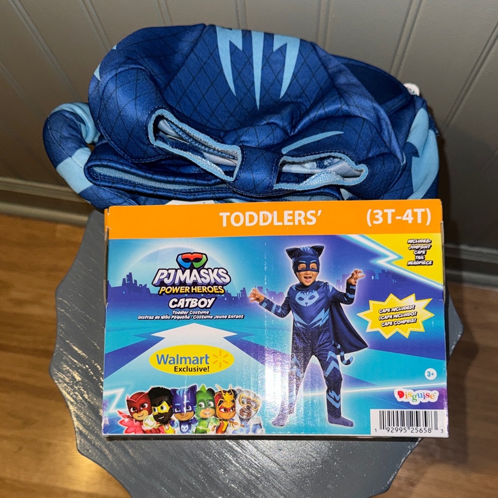Disguise Catboy Superhero Costume - Blue and‎ Black size 3T-4T new